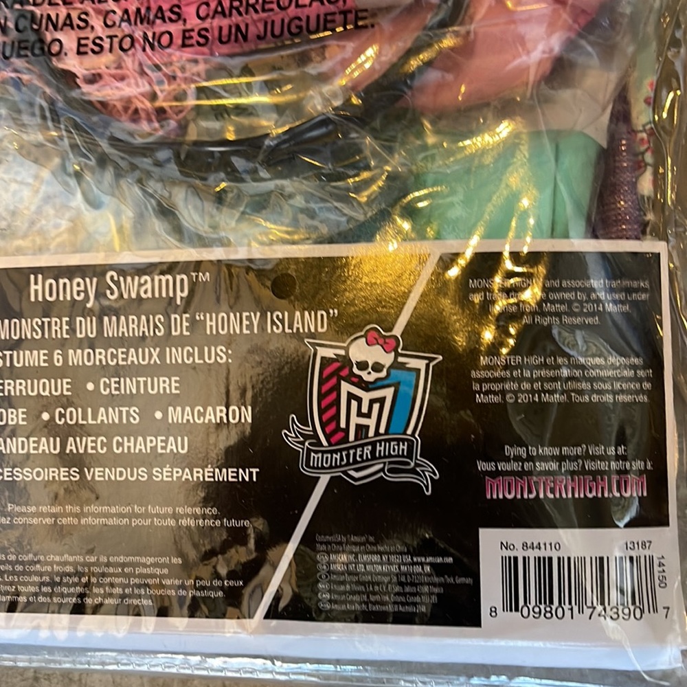 Monster High: Honey Swamp Kids Costume! New! - Picture 10 of 10